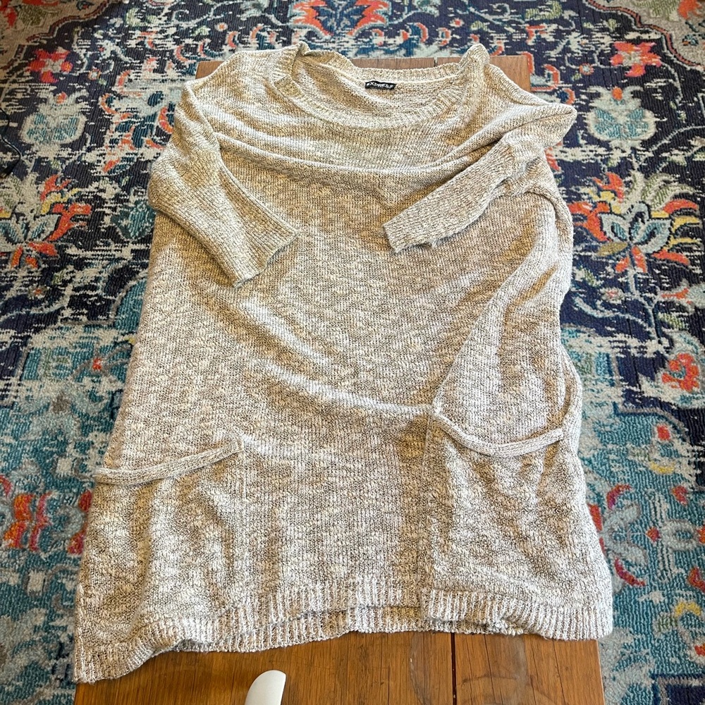 Express grey tunic sweater